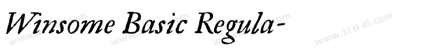 Winsome Basic Regula字体转换